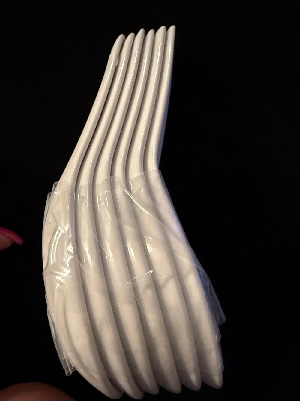 New Commercial Grade White Porcelain Wonton Soup Spoon set of 6  (4 avail)